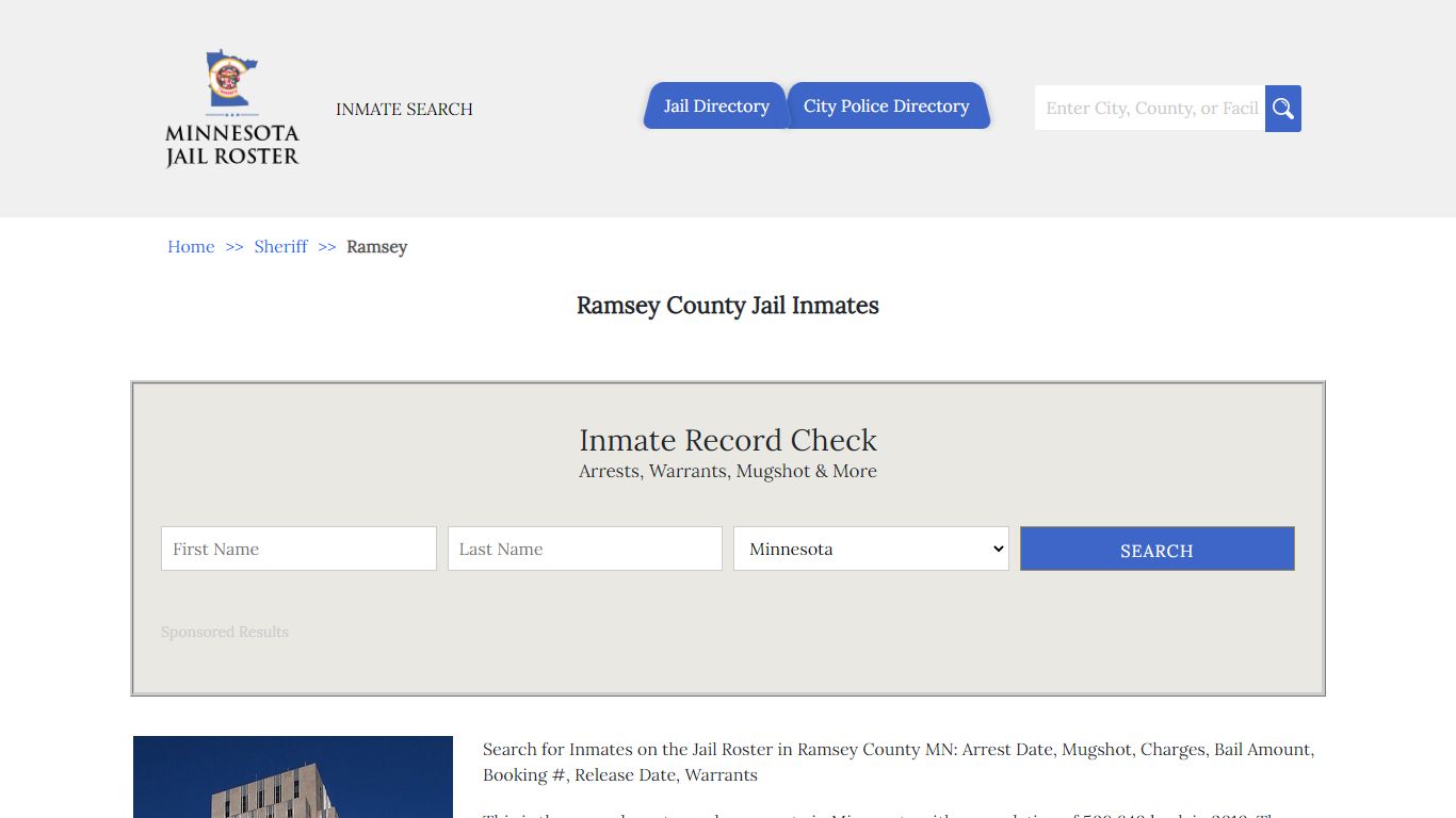 Ramsey County Jail Inmates | Jail Roster Search